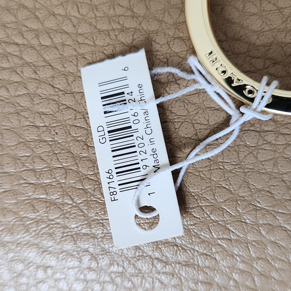 NWT IOB Coach Gold Teddy Bear Key Ring Or Bag Charm 💛🧸🎁 - Picture 13 of 13
